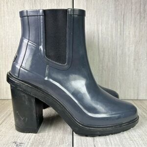 HUNTER Original Refined Chelsea Rain Boot Rubber Heels Shoes Women’s Size 9